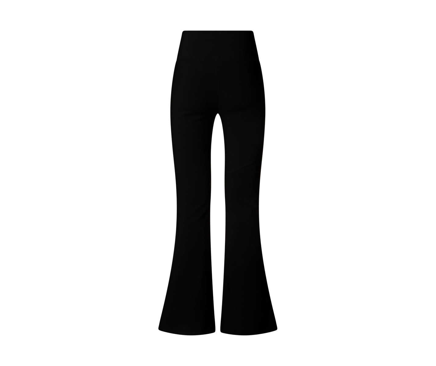 Lisminas 1257 Split Spanish Leggings in Schwarz auf weißem Hintergrund sorgen für Bewegungsfreiheit.